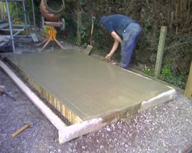 This is the concrete slab base 8 x 6 to fit a BH 1360 on the 20/03/2008
