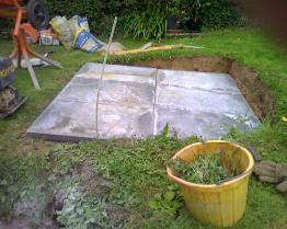This is the concrete slab base 8 x 6 to fit a BH 1360 on the 20/03/2008

