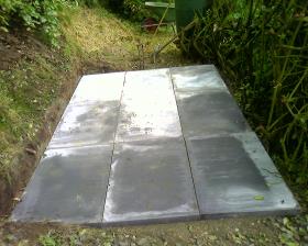 This is the concrete slab base 8 x 6 to fit a BH 1360 on the 20/03/2008